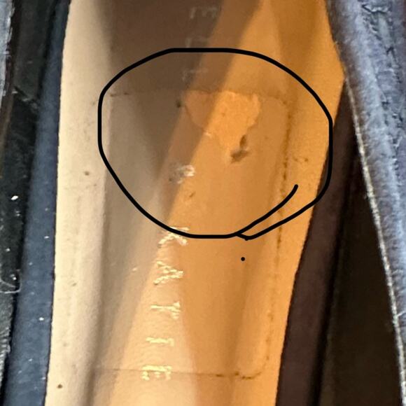 Kelly & Katie Lovelian Navy Blue Lace Loafer Pointed Tie Shoe Crystals 7.5 - Picture 11 of 13